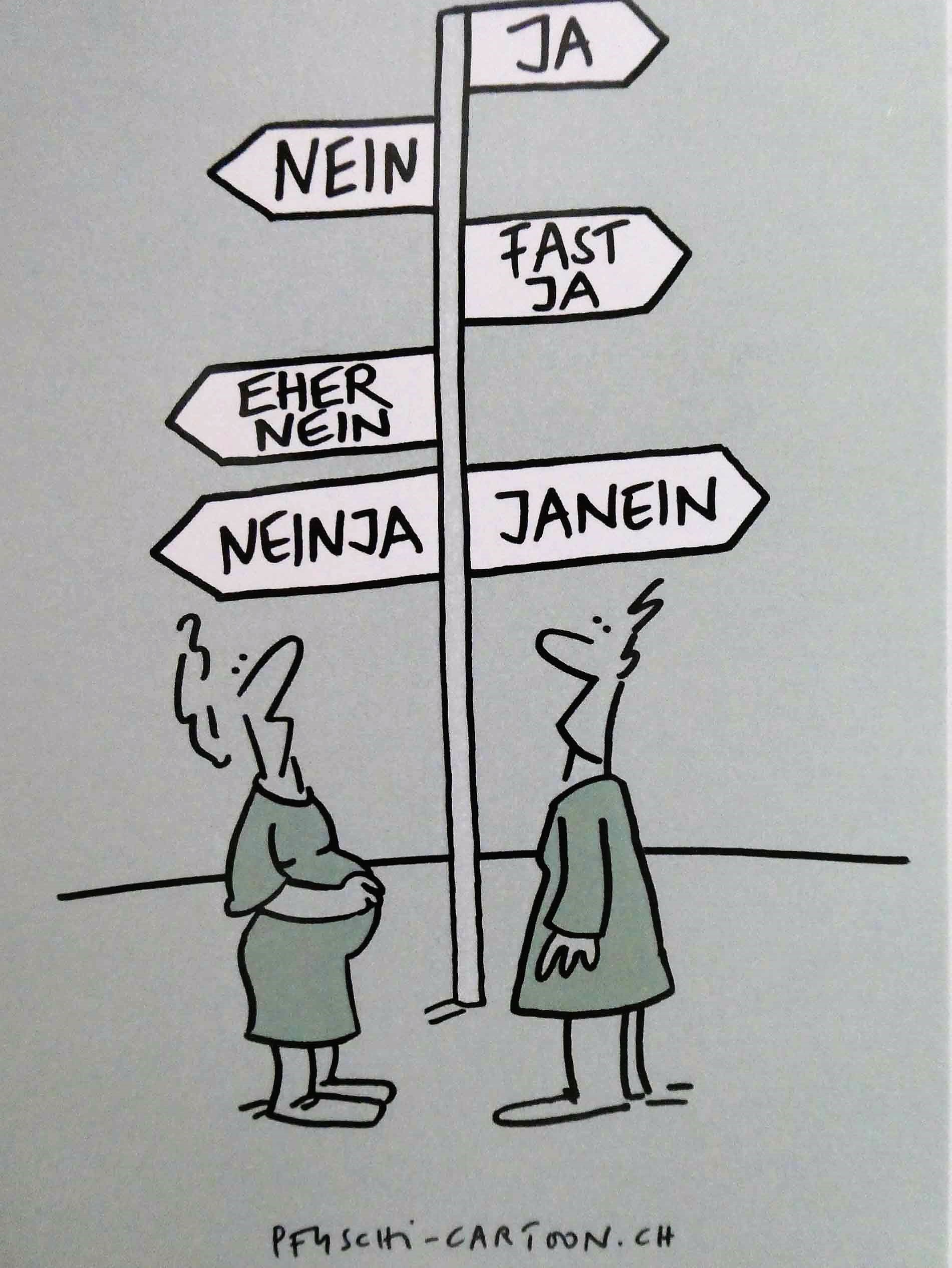 Wegweiser Ja Nein
